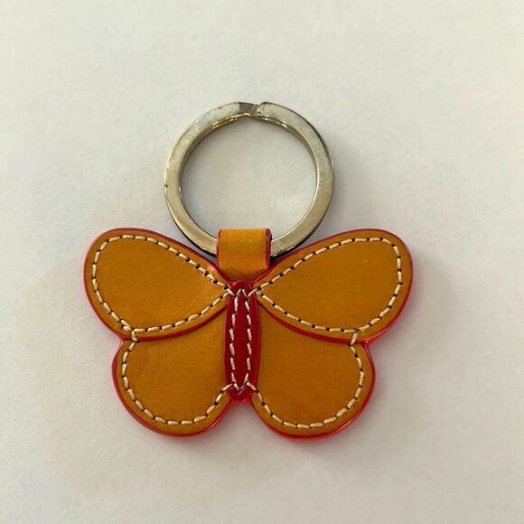 Coach Leather Butterfly Keychain - Picture 1 of 2